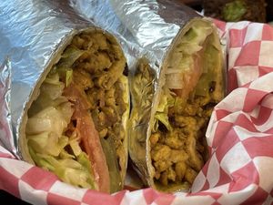 Vegan Soy Curl Shawarma  at Kabob-ster in Chattanooga