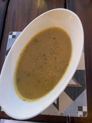 Vegan cauliflower and thyme soup  at Papillon in Palm Beach