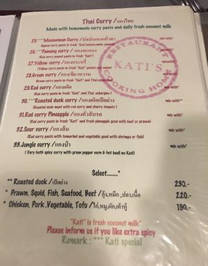 Thai curry at Kati Culinary in Koh Chang