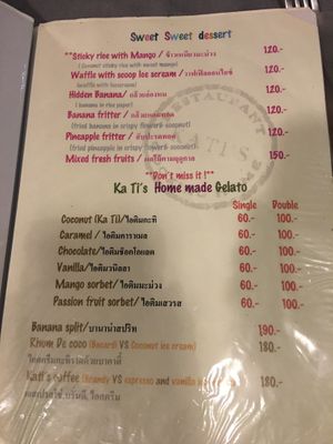 Dessert at Kati Culinary in Koh Chang