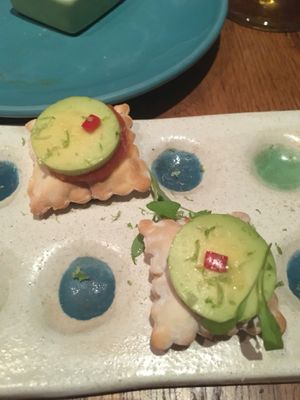 Chipotle cracker with avocado at El Willy in Shanghai