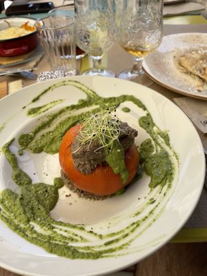 Tomate relleno de mijo  at La Terraza del Girasol in Murcia