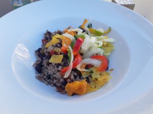 Menu of the day / 3 / Latin inspired rice and black beans at La Terraza del Girasol in Murcia