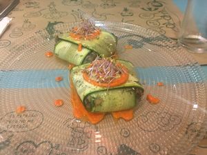 Zucchini Ravioli / Ravioli de Calabacín at La Terraza del Girasol in Murcia