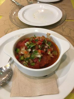 Cazuela albóndigas vegana at La Terraza del Girasol in Murcia