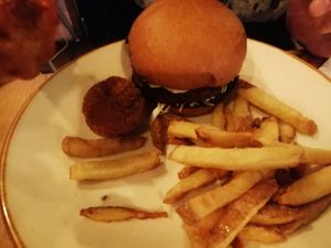 Seitan burger and chips at Stereo in Glasgow