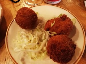 Mac and cheese panko balls at Stereo in Glasgow