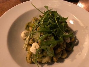 Gnocchi with pesto at Stereo in Glasgow