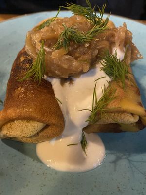 Nalysnyaky pancakes   at Stereo in Glasgow