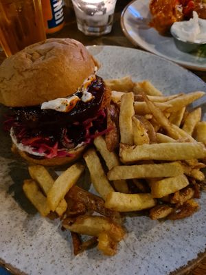 Korean tofu burger at Stereo in Glasgow