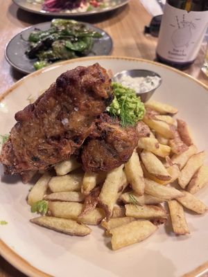 Fish and chips   at Stereo in Glasgow