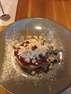 Panna cotta at Stereo in Glasgow