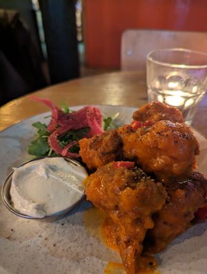 Cauliflower buffalo wings at Stereo in Glasgow