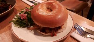 Kimchi bagel at Stereo in Glasgow