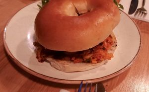 Kimchi bagel at Stereo in Glasgow