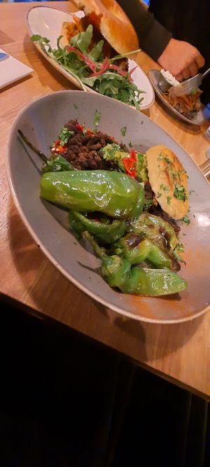 Broiled peppers at Stereo in Glasgow