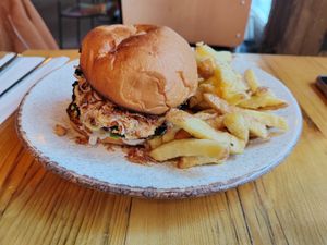 Seitan burger at Stereo in Glasgow