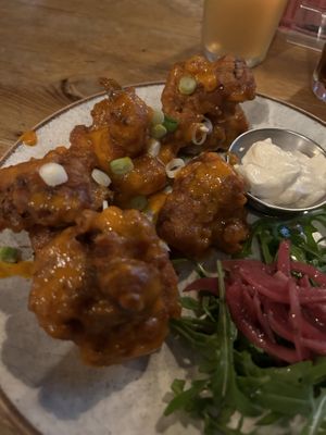 Cauliflower wings, these were amazing !  at Stereo in Glasgow