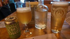 Lager beers, delicious! Free water at Stereo in Glasgow