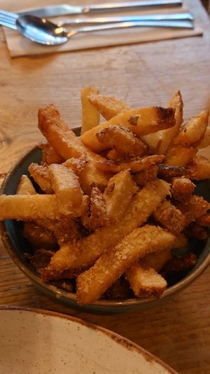 Chips with nooch!!! Love it at Stereo in Glasgow