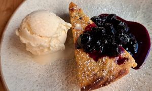 Orange, almond & polenta sponge at Stereo in Glasgow