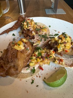 Banana blossom and mango tacos   at Stereo in Glasgow