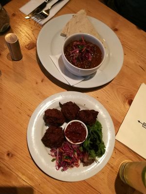 Some Daal and Veg pakora at Stereo in Glasgow