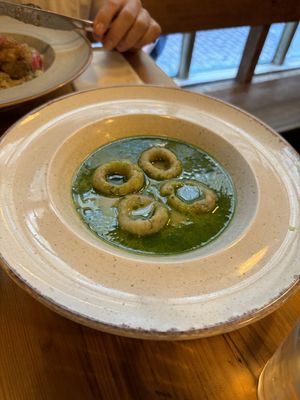 Potato dumplings  at Stereo in Glasgow