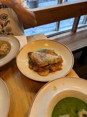Spinach and tofu filo parcel  at Stereo in Glasgow