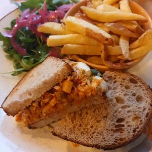 Kimchi & Melted Cheese with chips at Stereo in Glasgow