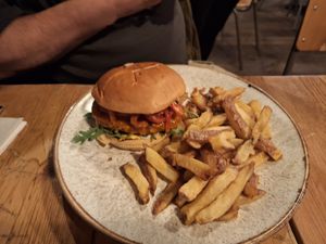 Buffalo burger at Stereo in Glasgow