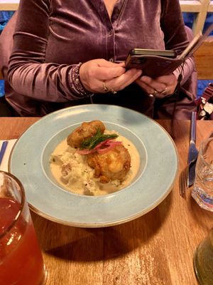 Haggis bon bons and mash  at Stereo in Glasgow