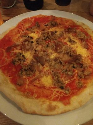 Haggis pizza at Stereo in Glasgow