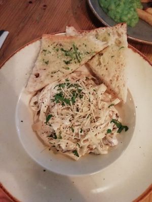 mushroom pasta at Stereo in Glasgow