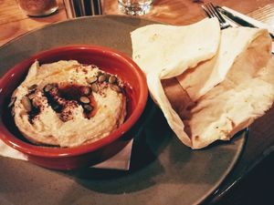 Baba ganoush and flatbread at Stereo in Glasgow