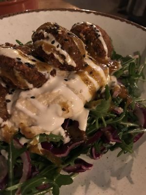 Falafel salad at Stereo in Glasgow
