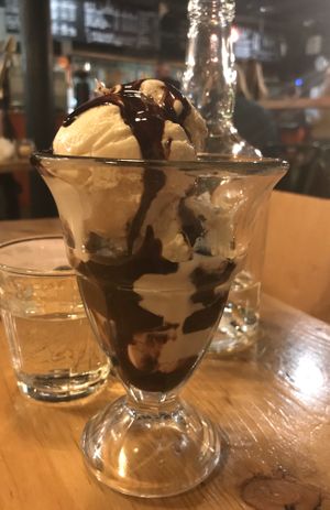 Hot fudge sundae  at Stereo in Glasgow