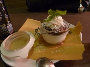 cheesecake with vegan nutella at Frankie's in Sorrento