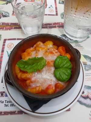 Vegan gnocchi alla Sorrentina at Frankie's in Sorrento