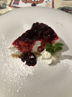 Berry cheesecake   at Frankie's in Sorrento