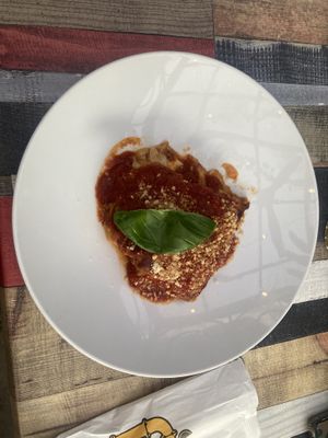 Lasagna vegana  at Frankie's in Sorrento