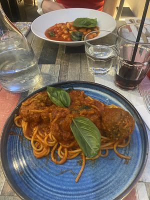 Spaghetti meatballs  at Frankie's in Sorrento