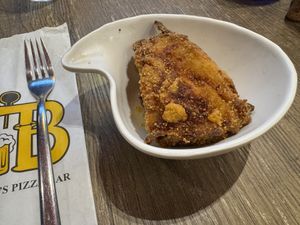 Mini lasagne (fried), was a tiny bit cold in the middle   at Frankie's in Sorrento