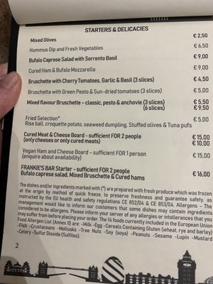 Great vegan options at Frankie's in Sorrento