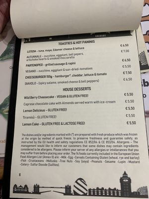 Vegan sandwiches and dessert at Frankie's in Sorrento