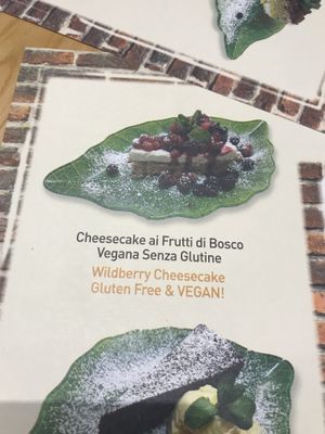 Vegan dessert option at Frankie's in Sorrento