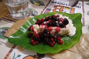 Vegan cheesecake at Frankie's in Sorrento