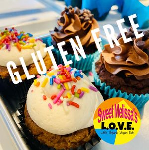 Lots of GF choices, cupcakes, cookies, raw treats & meals. at Sweet Melissa's LOVE in Pennsburg