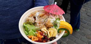 Mauritian bowl at Voodoo Vegan in Brussels