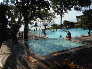 on the path at Cabbages & Condoms in Pattaya